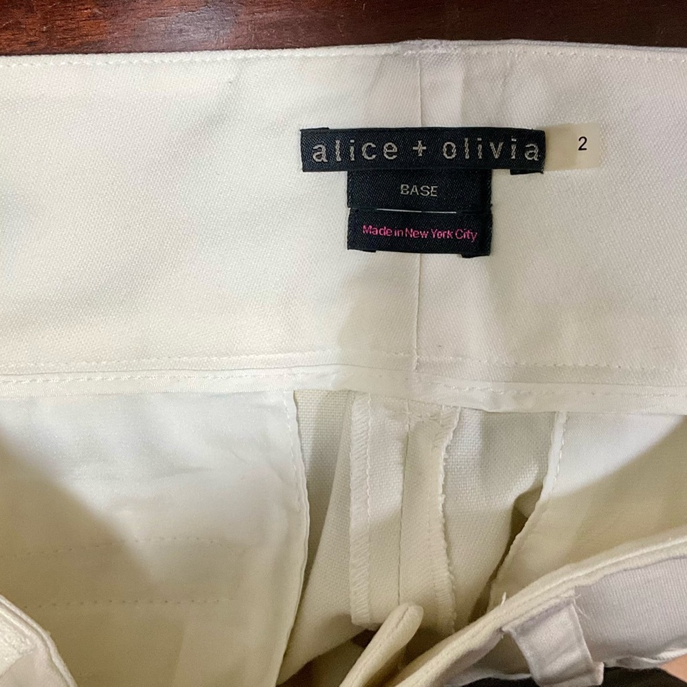 Alice + Olivia Cream Pants
